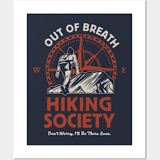 Out of Breath Hiking Society - Outdoor Adventure Enthusiasts Posters and Art